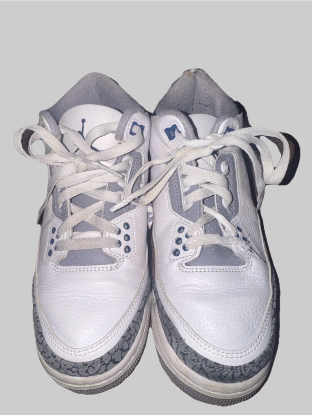 White and Gray Retro Basketball Sneakers